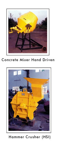 Concrete Mixer Hand Driven, Hammer Crusher ( HSI )