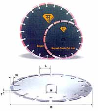 Silver - Brazed Segmental Saw Blades (Wet)
