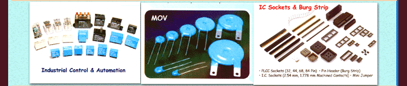 Industrial Electronic Components, Electrical parts. Relays, Connectors, IC Sockets, PLCC Sockets, Mumbai, India