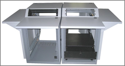 Table Racks with Cutomised hinged side Covers 