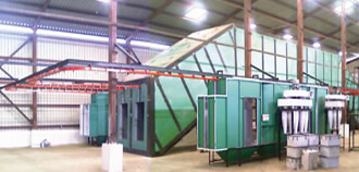 conveyorised powder coating plant