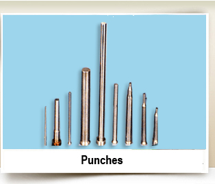Manufacturers of : H.S.S. Piercing Punches / Pins / Ejector Pins of All types, as per I.S. & DIN Standard. Non Standard items are also manufactured as per Customer's Specification & Standards.